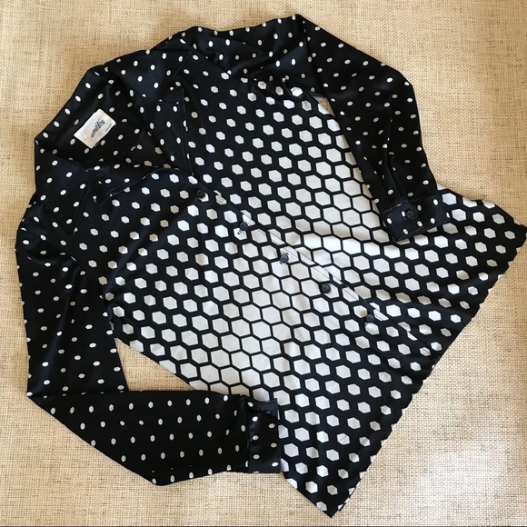 Vtg Hamilton “8” Dallas Long Sleeve Button Top - Picture 1 of 5